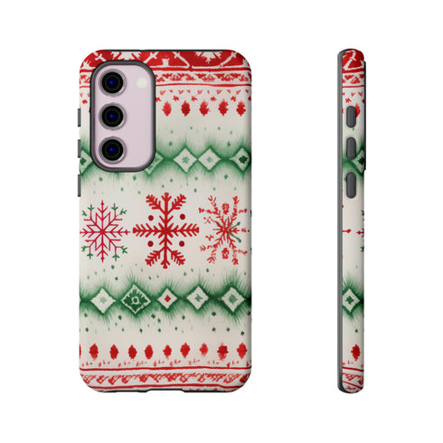 Icelandic Watercolor inspired by Christmas Sweaters - Impact Resistant Phone Case Samsung Galaxy S23 Plus Matte